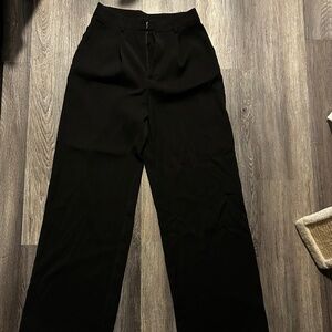 CIDER wide leg black trousers